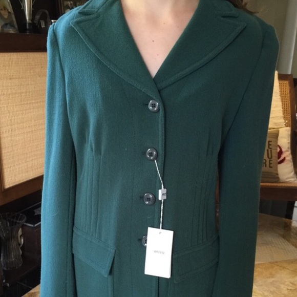 Armani Collezioni Clover Green Single Breasted Jacket.  Size 4 NWT - Picture 2 of 8